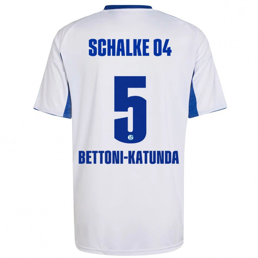 Danxen Niño Camiseta Claudio Bettoni-Katunda #5 Blanco Azul 2ª Equipación 2025/26 La Camisa