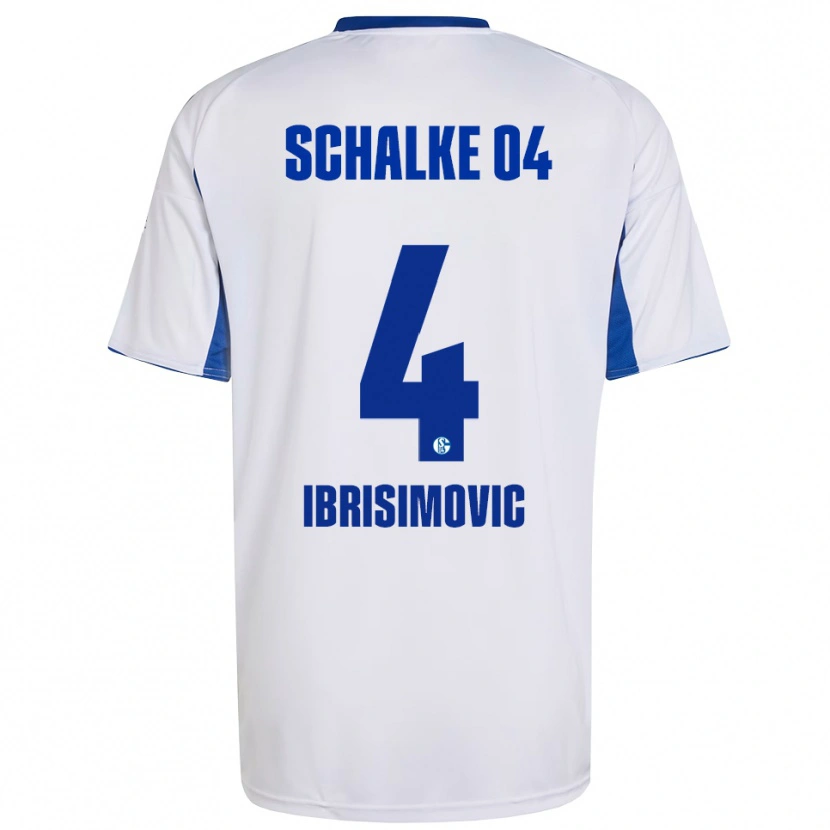 Danxen Niño Camiseta Amar Ibrisimovic #4 Blanco Azul 2ª Equipación 2025/26 La Camisa