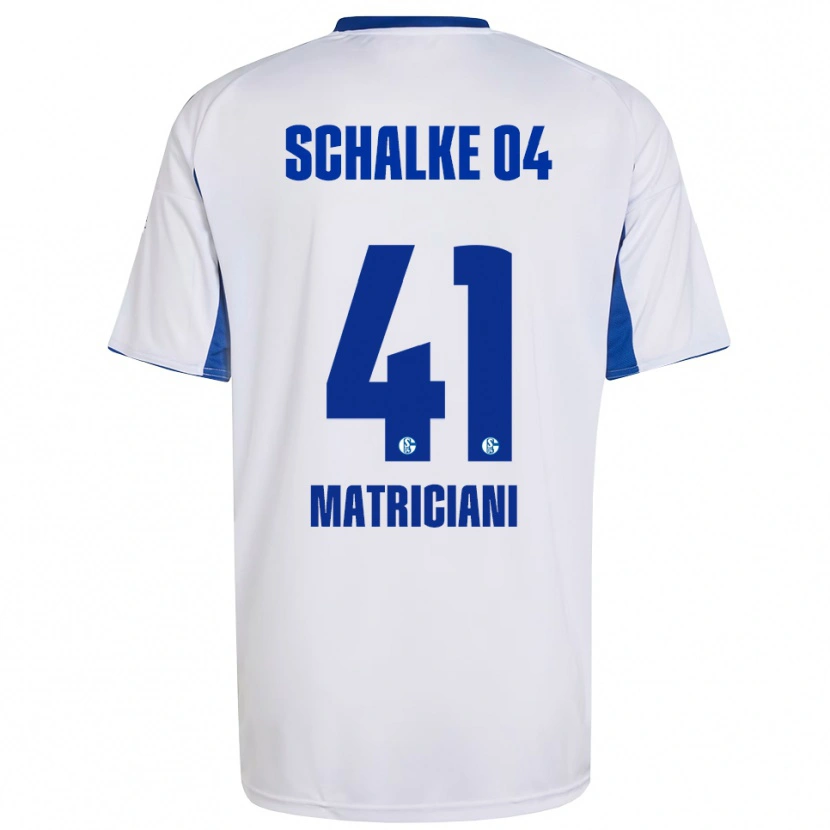 Danxen Niño Camiseta Henning Matriciani #41 Blanco Azul 2ª Equipación 2025/26 La Camisa