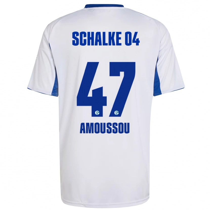 Danxen Niño Camiseta Zaid Tchibara #47 Blanco Azul 2ª Equipación 2025/26 La Camisa
