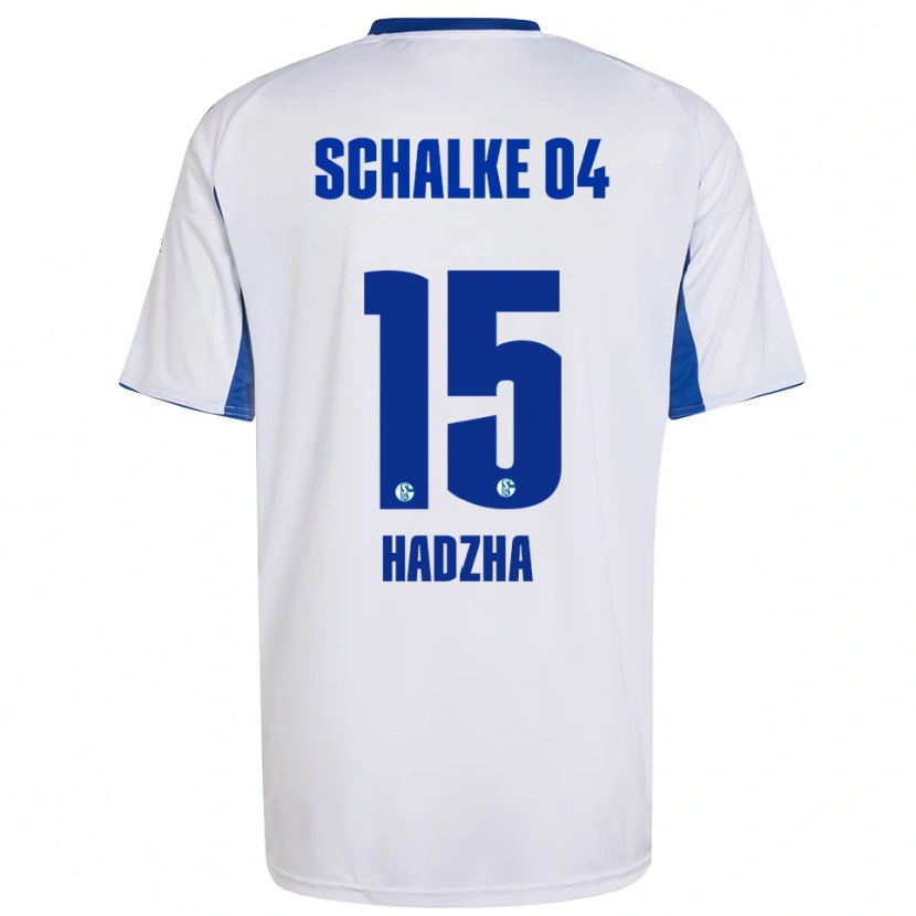 Danxen Niño Camiseta Nedzhib Hadzha #15 Blanco Azul 2ª Equipación 2025/26 La Camisa