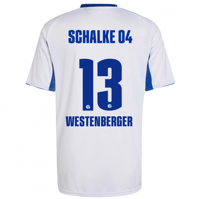 Danxen Niño Camiseta Noel Westenberger #13 Blanco Azul 2ª Equipación 2025/26 La Camisa