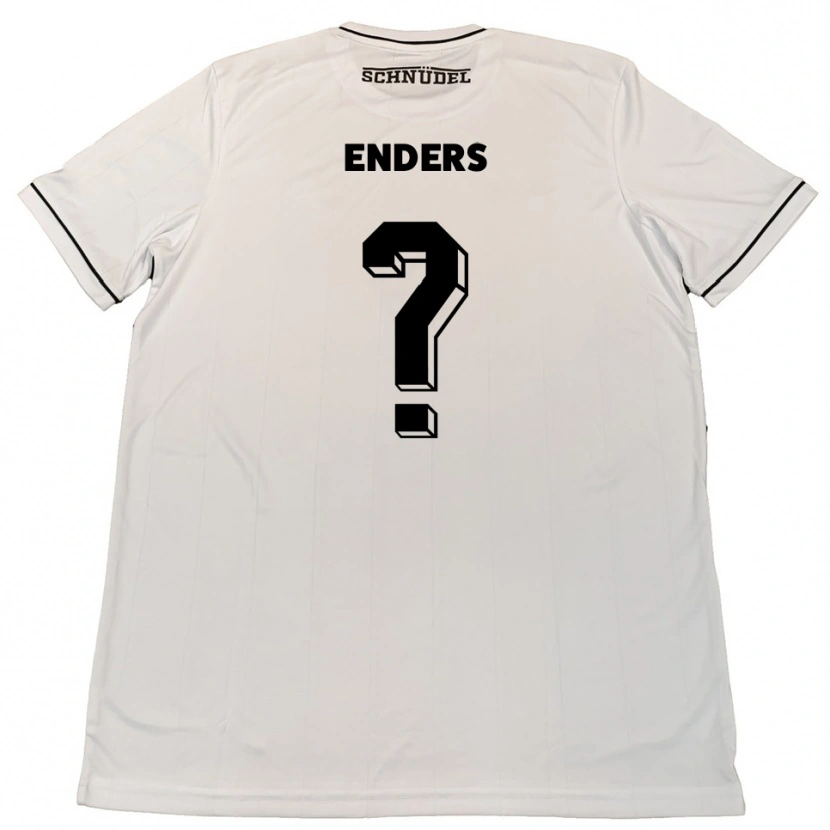 Danxen Niño Camiseta Sophia Enders #0 Blanco Negro 2ª Equipación 2025/26 La Camisa