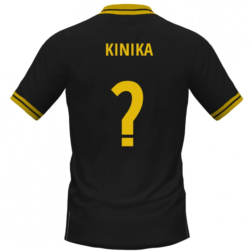 Danxen Niño Camiseta Darryl Kinika #0 Negro Amarillo 2ª Equipación 2025/26 La Camisa