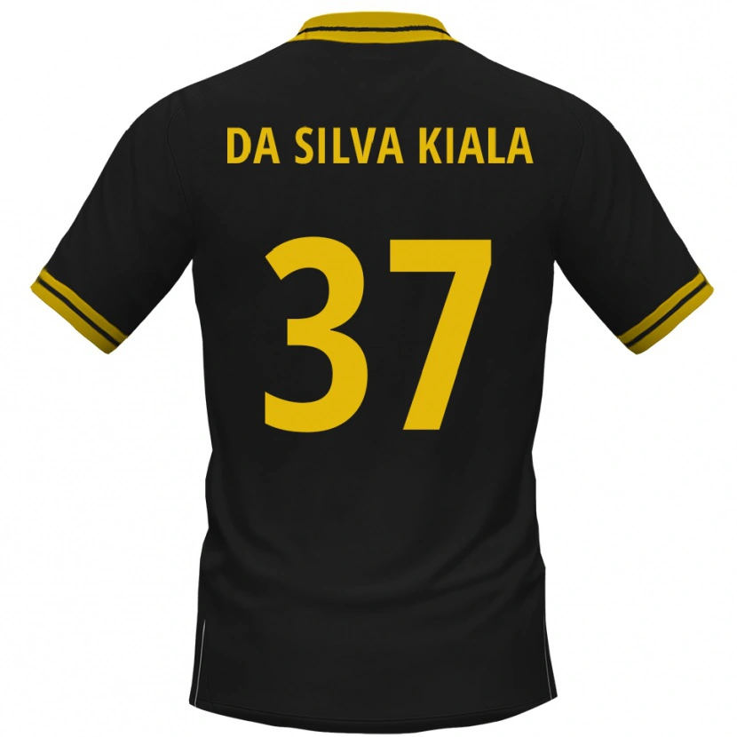 Danxen Niño Camiseta Joel Da Silva Kiala #37 Negro Amarillo 2ª Equipación 2025/26 La Camisa