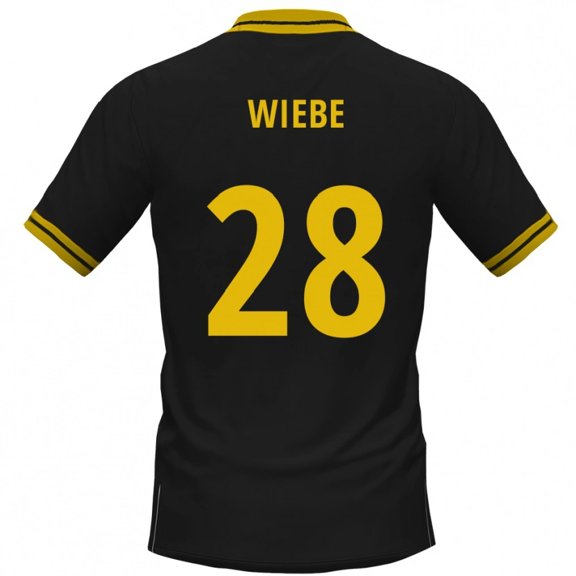 Danxen Niño Camiseta Danilo Wiebe #28 Negro Amarillo 2ª Equipación 2025/26 La Camisa