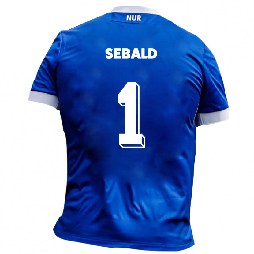Danxen Niño Camiseta Alexander Sebald #1 Azul Blanco 2ª Equipación 2025/26 La Camisa