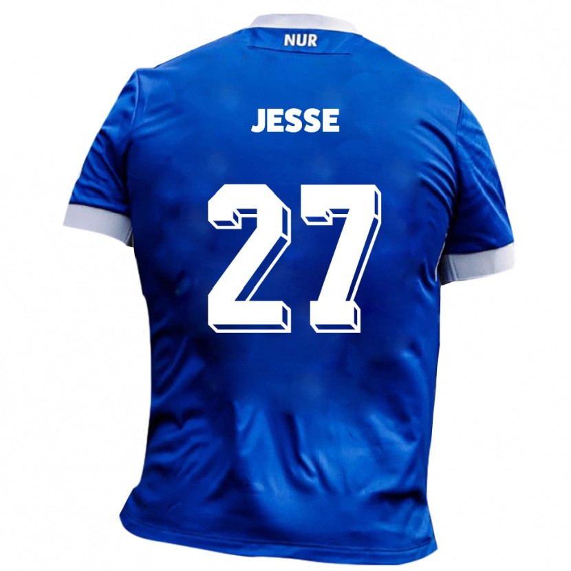 Danxen Niño Camiseta Karl Jesse #27 Azul Blanco 2ª Equipación 2025/26 La Camisa
