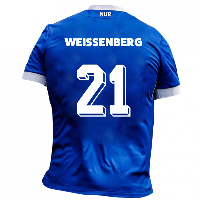 Danxen Niño Camiseta Shawn Weißenberg #21 Azul Blanco 2ª Equipación 2025/26 La Camisa