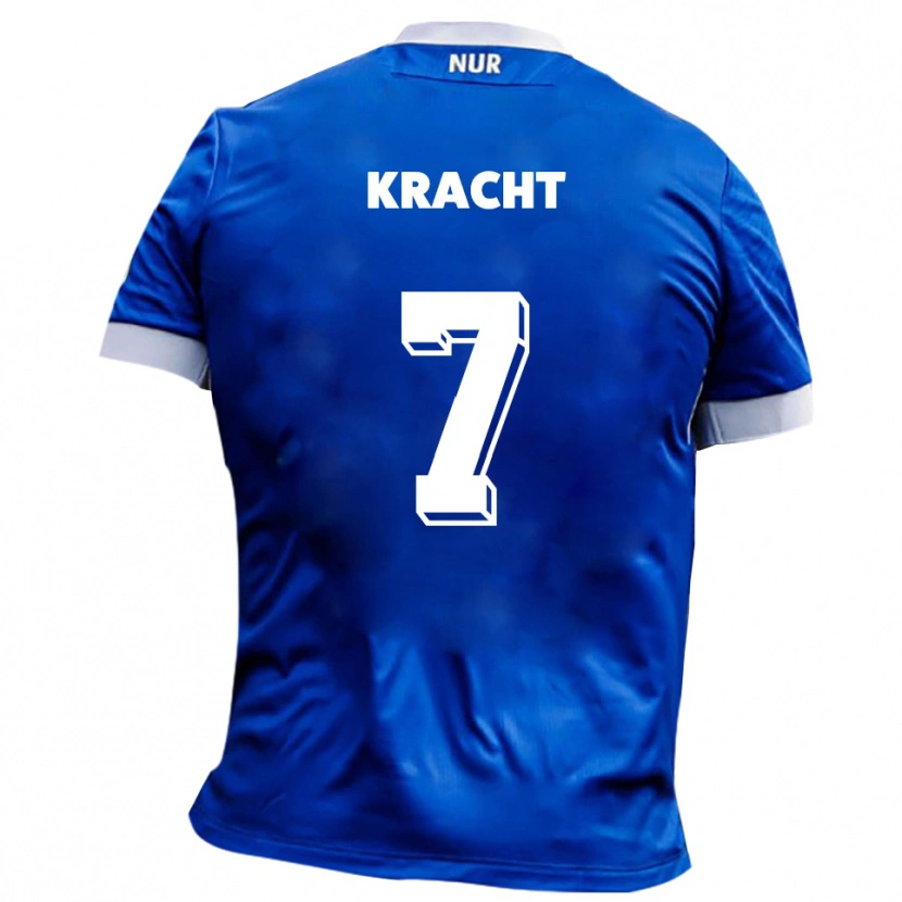 Danxen Niño Camiseta Edwin Kracht #7 Azul Blanco 2ª Equipación 2025/26 La Camisa