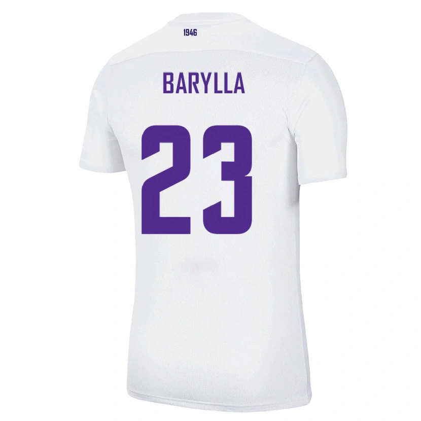 Danxen Niño Camiseta Anthony Barylla #23 Blanco Verde 2ª Equipación 2025/26 La Camisa