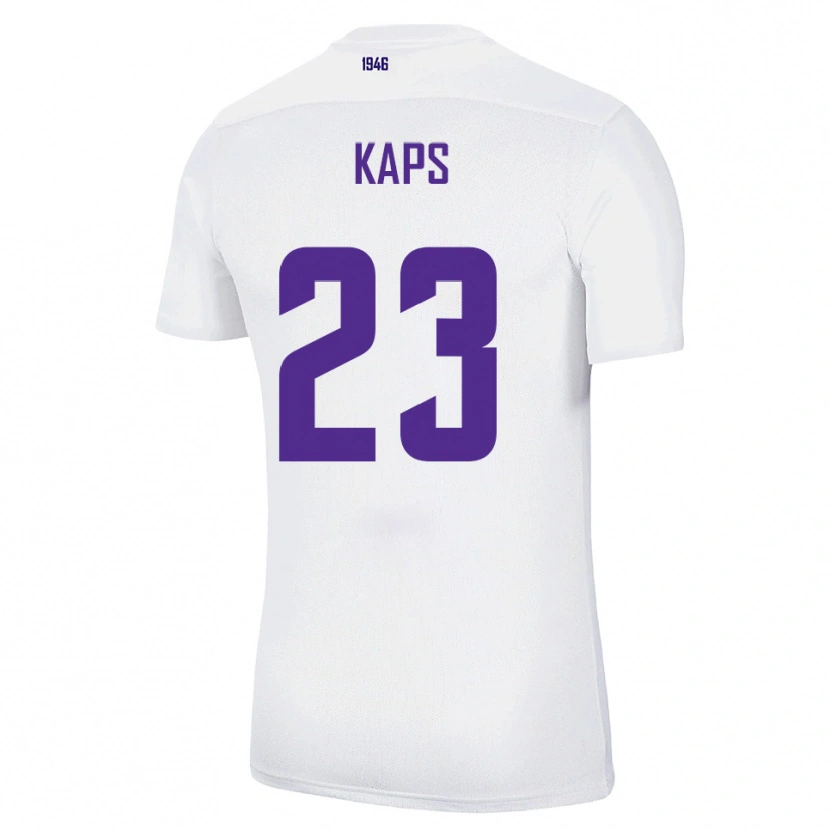Danxen Niño Camiseta Hugo Kaps #23 Blanco Verde 2ª Equipación 2025/26 La Camisa