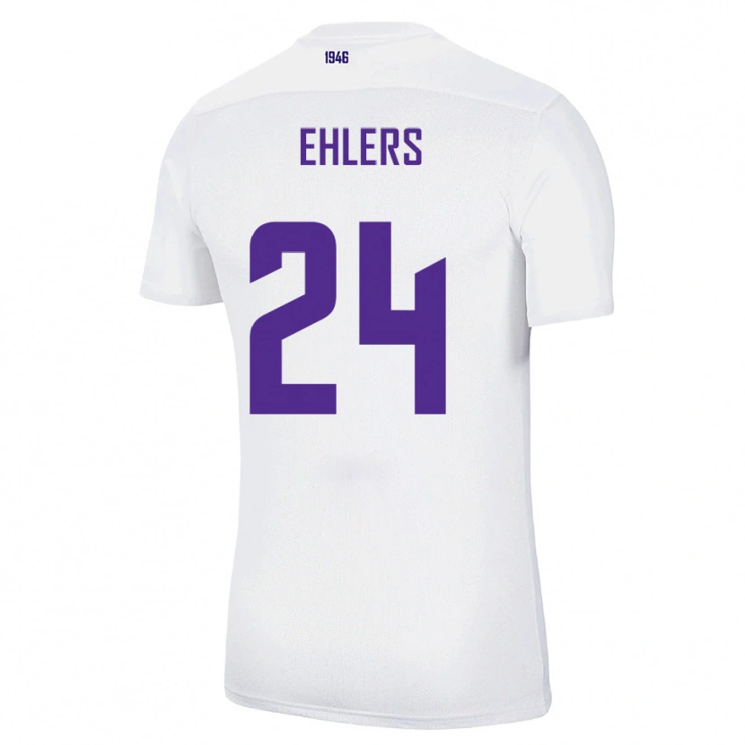 Danxen Niño Camiseta Jannic Ehlers #24 Blanco Verde 2ª Equipación 2025/26 La Camisa