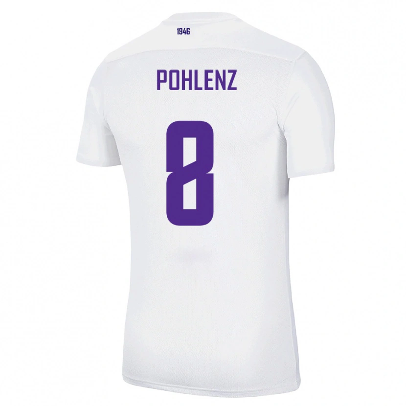 Danxen Niño Camiseta Luis Pohlenz #8 Blanco Verde 2ª Equipación 2025/26 La Camisa
