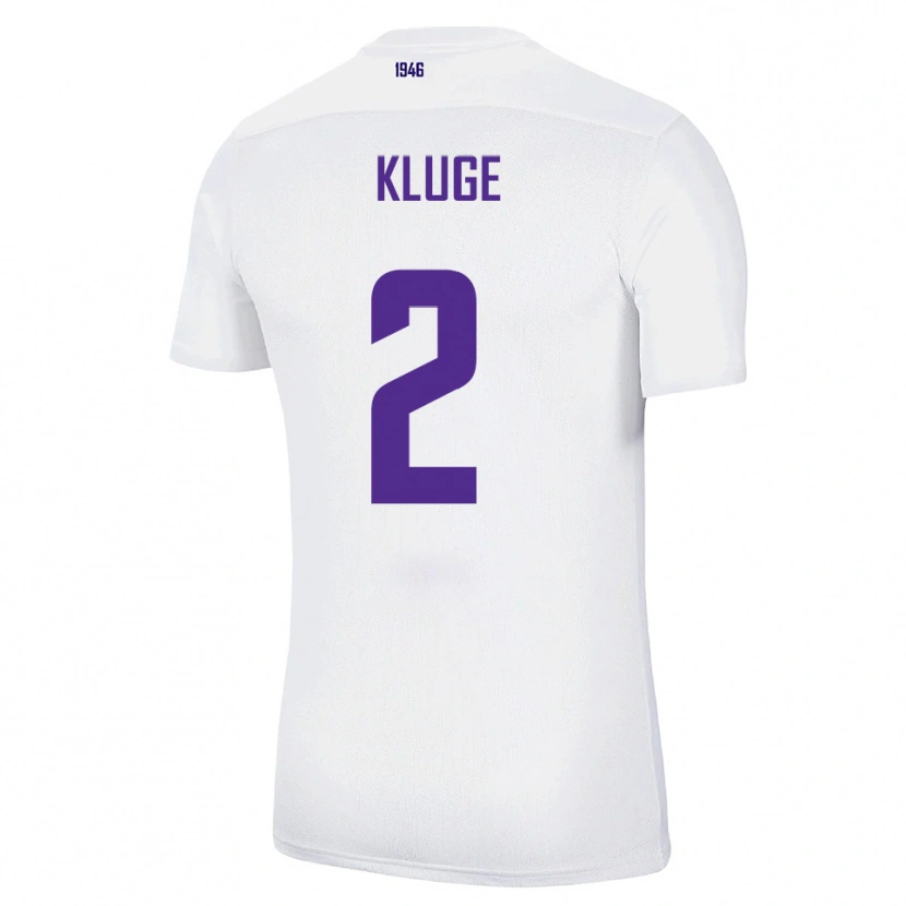 Danxen Niño Camiseta Maximilian Kluge #2 Blanco Verde 2ª Equipación 2025/26 La Camisa