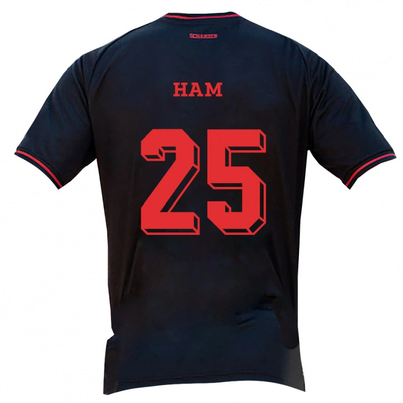 Danxen Niño Camiseta Micah Ham #25 Negro Rojo Blanco 2ª Equipación 2025/26 La Camisa