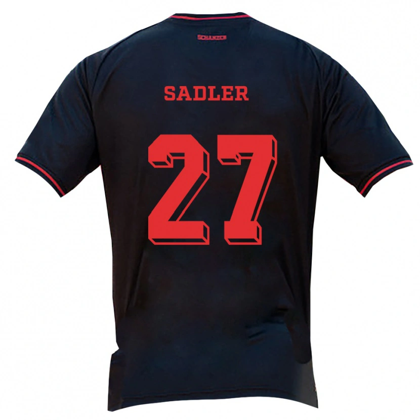 Danxen Niño Camiseta Thomas Sadler #27 Negro Rojo Blanco 2ª Equipación 2025/26 La Camisa