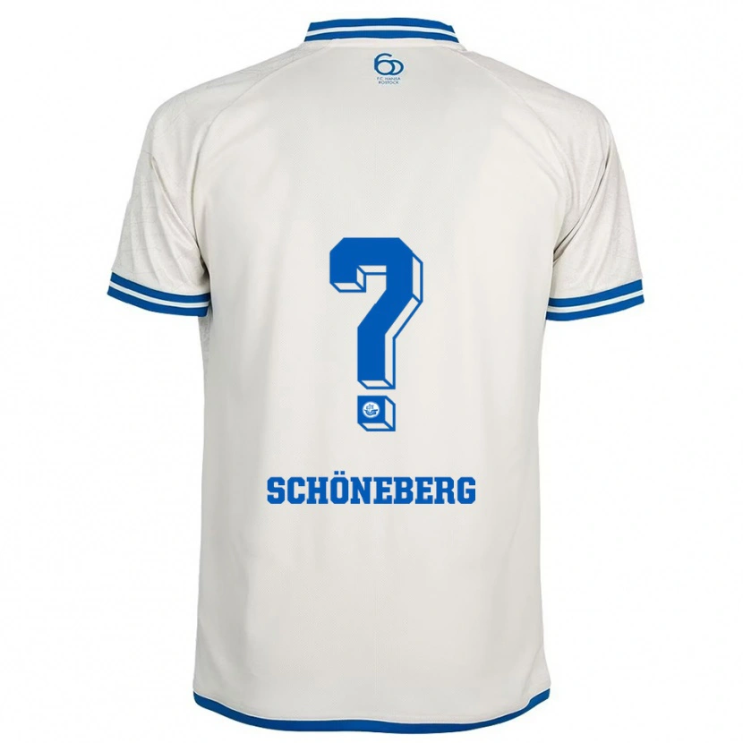 Danxen Niño Camiseta Tom Schöneberg #0 Blanco Azul 2ª Equipación 2025/26 La Camisa