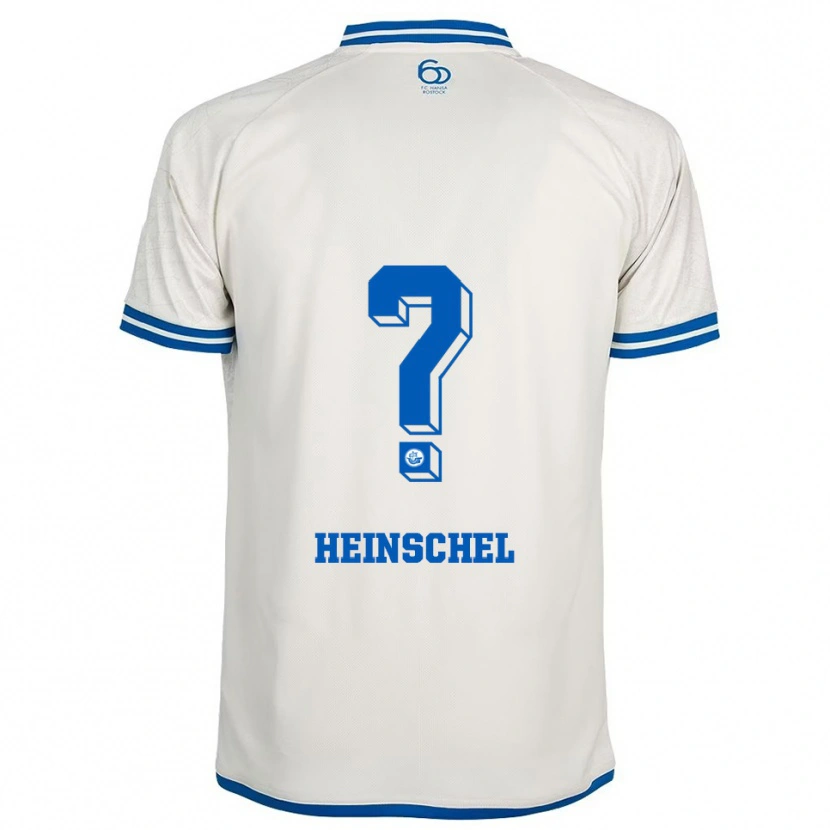 Danxen Niño Camiseta Julia Heinschel #0 Blanco Azul 2ª Equipación 2025/26 La Camisa