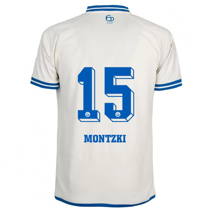 Danxen Niño Camiseta Lara Montzki #15 Blanco Azul 2ª Equipación 2025/26 La Camisa