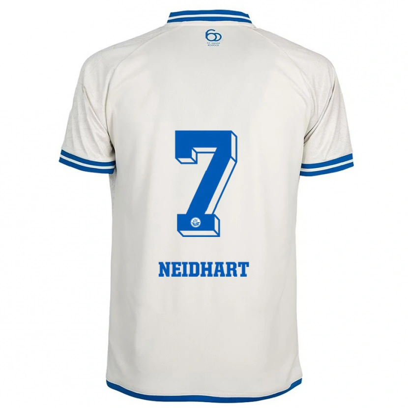 Danxen Niño Camiseta Nico Neidhart #7 Blanco Azul 2ª Equipación 2025/26 La Camisa