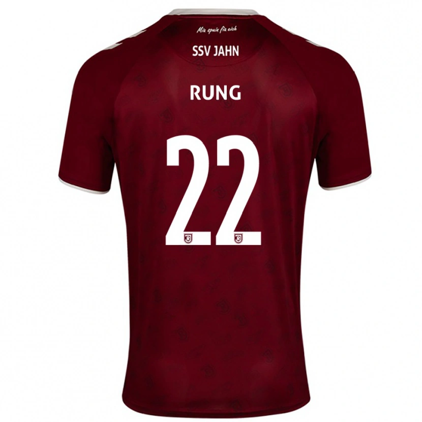 Danxen Niño Camiseta Julian Rung #22 Borgoña Blanco 2ª Equipación 2025/26 La Camisa