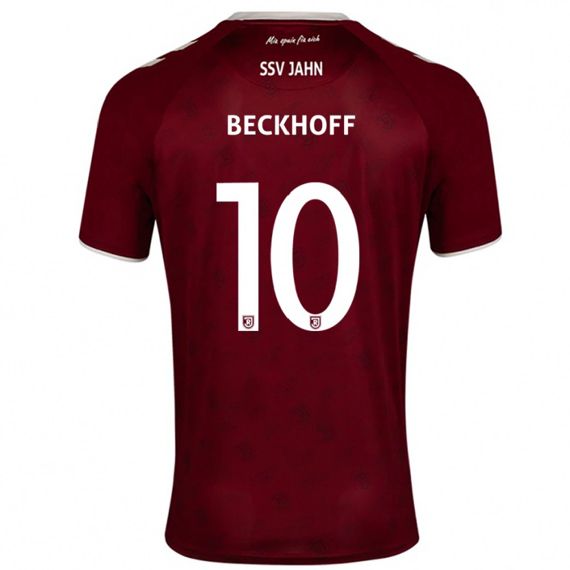Danxen Niño Camiseta Phil Beckhoff #10 Borgoña Blanco 2ª Equipación 2025/26 La Camisa