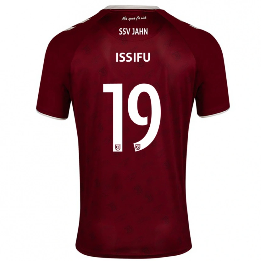 Danxen Niño Camiseta Hakim Issifu #19 Borgoña Blanco 2ª Equipación 2025/26 La Camisa