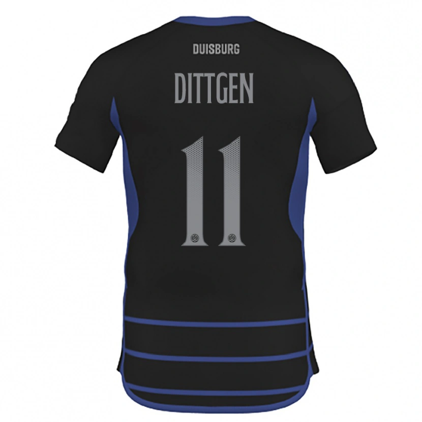 Danxen Niño Camiseta Maximilian Dittgen #11 Negro Azul 2ª Equipación 2025/26 La Camisa