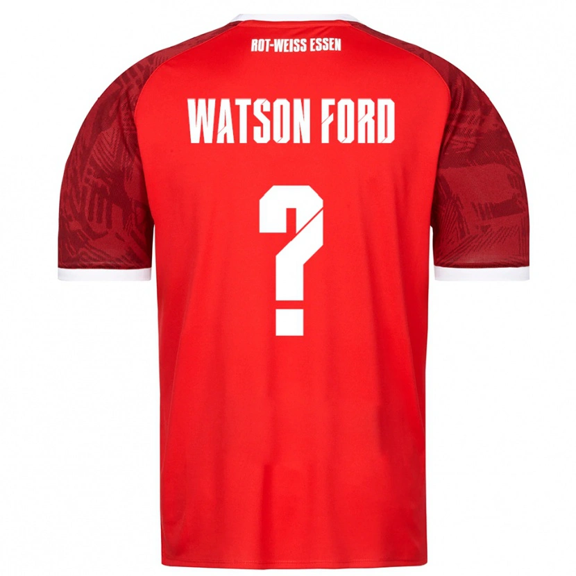 Danxen Niño Camiseta Rawley Watson Ford #0 Rojo Borgoña Blanco 2ª Equipación 2025/26 La Camisa