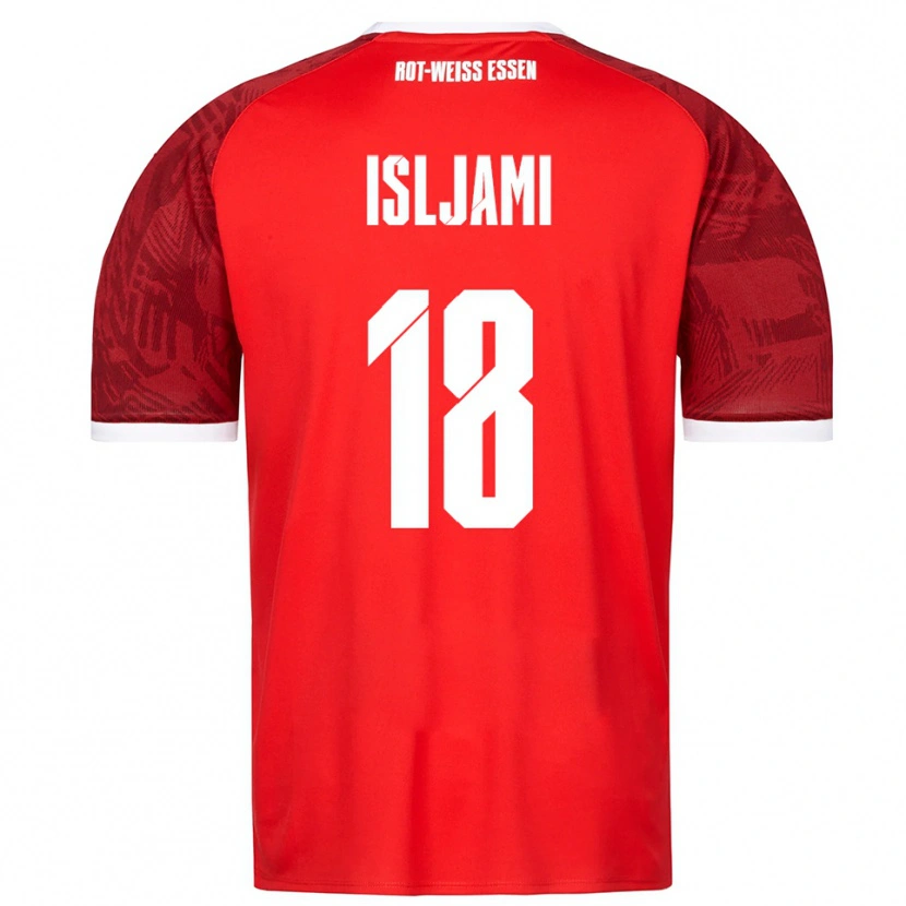 Danxen Niño Camiseta Vleron Isljami #18 Rojo Borgoña Blanco 2ª Equipación 2025/26 La Camisa
