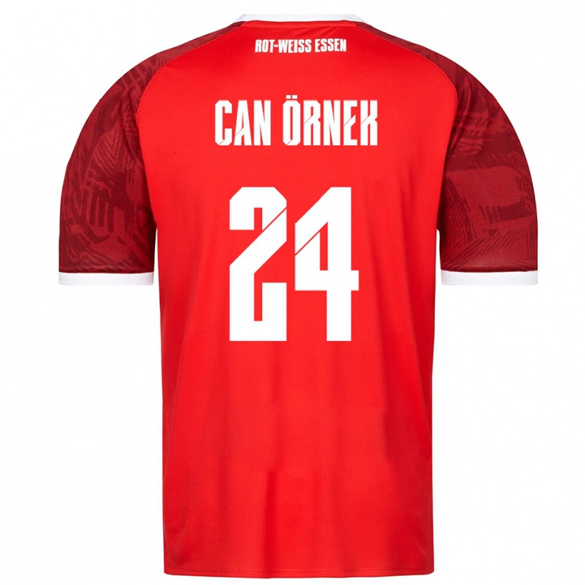 Danxen Niño Camiseta Eray Can Örnek #24 Rojo Borgoña Blanco 2ª Equipación 2025/26 La Camisa