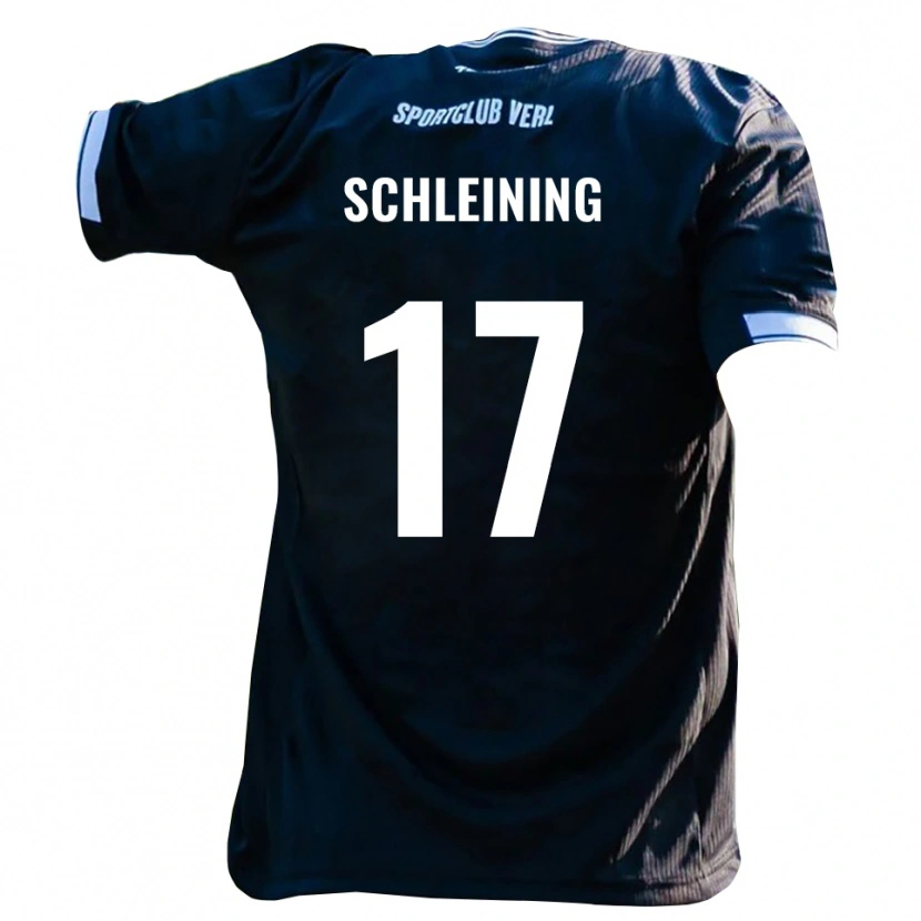 Danxen Niño Camiseta Marvin Schleining #17 Negro Blanco 2ª Equipación 2025/26 La Camisa