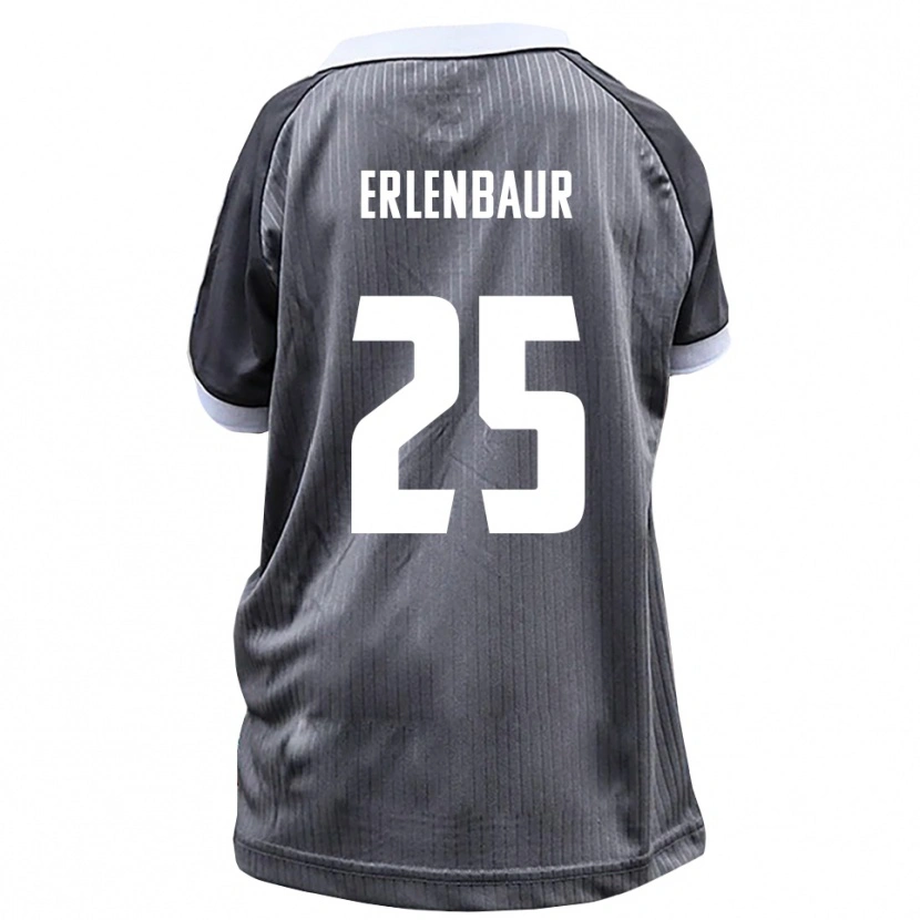 Danxen Niño Camiseta Johannes Erlenbaur #25 Gris Blanco 2ª Equipación 2025/26 La Camisa