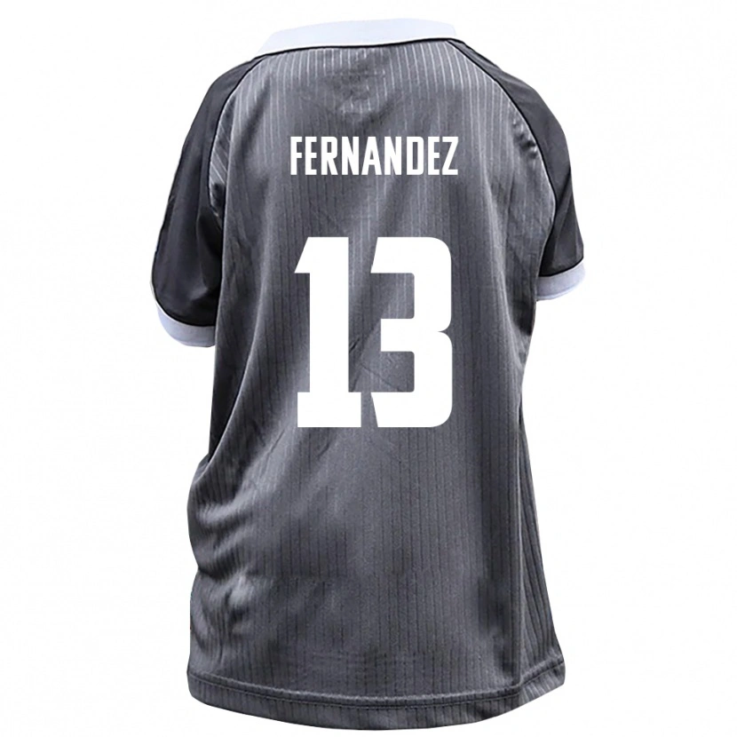 Danxen Niño Camiseta Luis Fernandez #13 Gris Blanco 2ª Equipación 2025/26 La Camisa