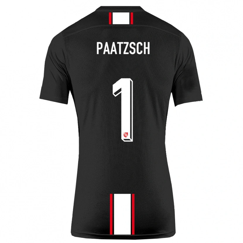 Danxen Niño Camiseta Pascal Paatzsch #1 Negro Blanco 2ª Equipación 2025/26 La Camisa