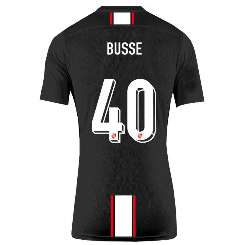 Danxen Niño Camiseta Jonah Busse #40 Negro Blanco 2ª Equipación 2025/26 La Camisa