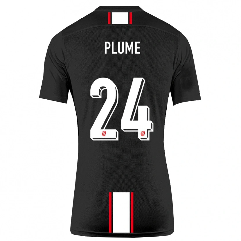 Danxen Niño Camiseta Noah Plume #24 Negro Blanco 2ª Equipación 2025/26 La Camisa