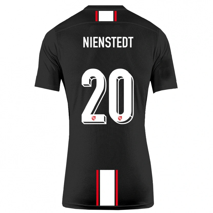 Danxen Niño Camiseta Anakin-Jo Nienstedt #20 Negro Blanco 2ª Equipación 2025/26 La Camisa