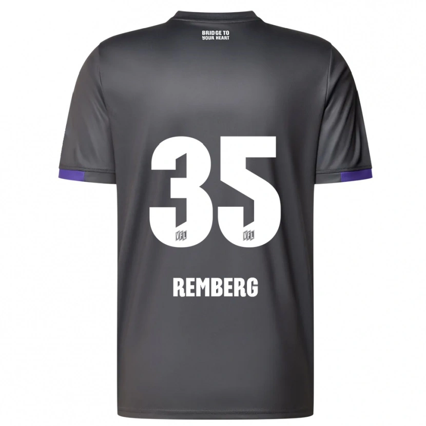 Danxen Niño Camiseta Mats Remberg #35 Gris Púrpura 2ª Equipación 2025/26 La Camisa