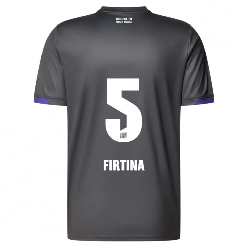 Danxen Niño Camiseta Taha Firtina #5 Gris Púrpura 2ª Equipación 2025/26 La Camisa