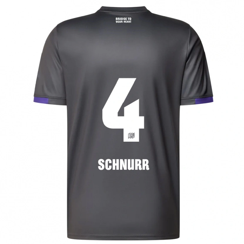Danxen Niño Camiseta Maxim Schnurr #4 Gris Púrpura 2ª Equipación 2025/26 La Camisa