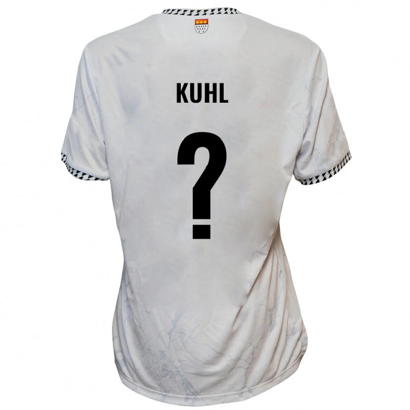 Danxen Niño Camiseta Jasmin Kuhl #0 Blanco Negro 2ª Equipación 2025/26 La Camisa