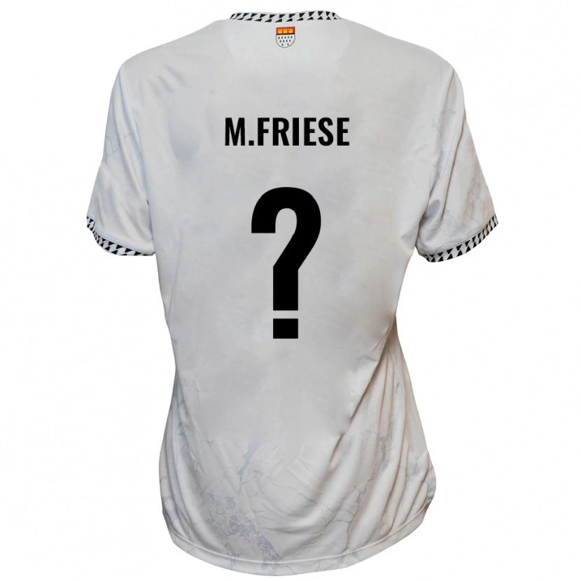 Danxen Niño Camiseta Lara Maria Friese #0 Blanco Negro 2ª Equipación 2025/26 La Camisa