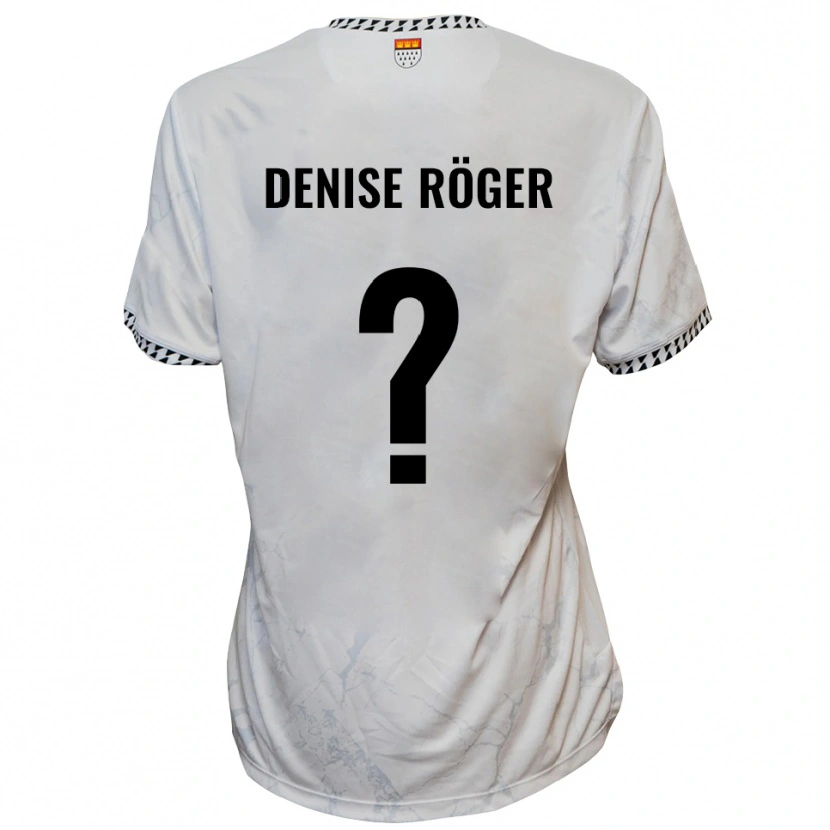Danxen Niño Camiseta Kim Denise Röger #0 Blanco Negro 2ª Equipación 2025/26 La Camisa