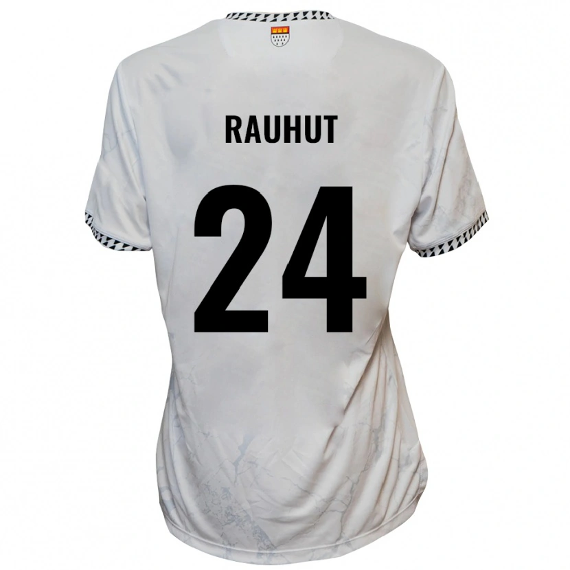 Danxen Niño Camiseta Kevin Rauhut #24 Blanco Negro 2ª Equipación 2025/26 La Camisa