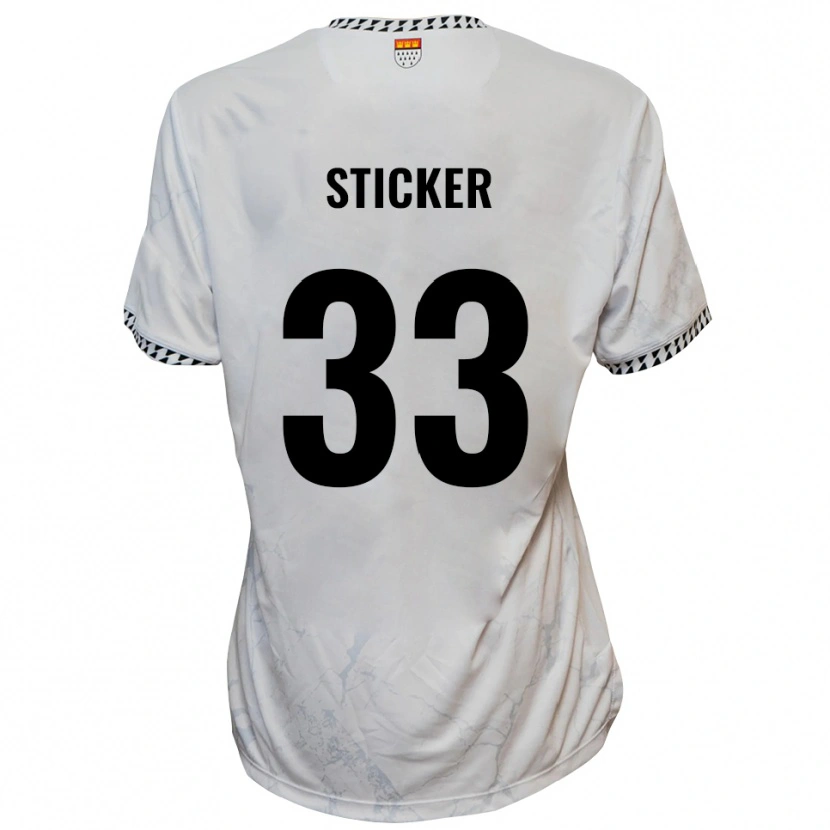 Danxen Niño Camiseta Jonah Sticker #33 Blanco Negro 2ª Equipación 2025/26 La Camisa