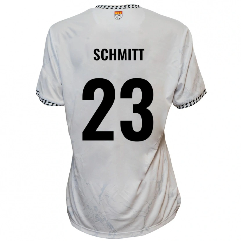 Danxen Niño Camiseta Bruno Schmitt #23 Blanco Negro 2ª Equipación 2025/26 La Camisa