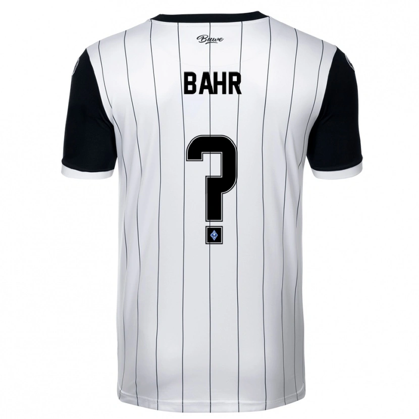 Danxen Niño Camiseta Moritz Bahr #0 Blanco Negro 2ª Equipación 2025/26 La Camisa