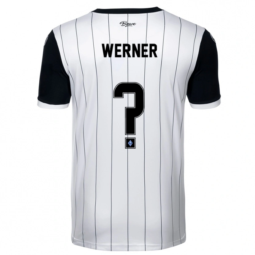 Danxen Niño Camiseta Philipp Werner #0 Blanco Negro 2ª Equipación 2025/26 La Camisa